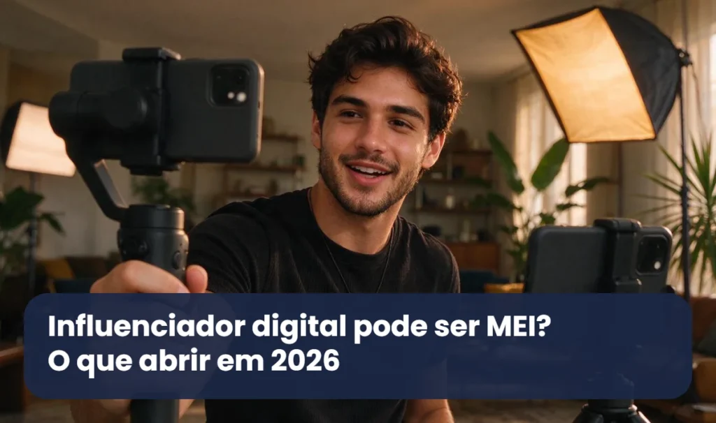 Influenciador digital grava vídeo com celular no estabilizador em apartamento com iluminação de estúdio